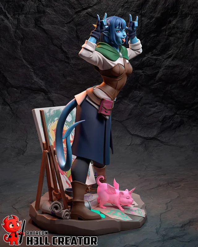 The Wild Lady | Maximum Detailed 16K 3D printed figure - alternate view