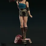 Blue Tactical Survival Heroine Figurine, Maximum Detailed 16K 3D Printed Collectible Statue, Horror Game Inspired Figure product image