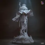 Blue Hero Swordsman Figurine, Highly Detailed Hand Painted 3D Printed Collectible Statue, Fantasy Anime Warrior Sculpture product image 15