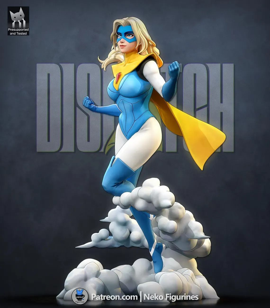 Blonde Blazer figure Dispatch game Figure – 3D Printed Resin Diorama - alternate view