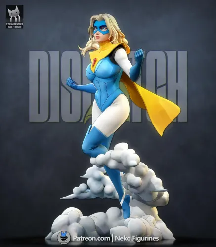 Blonde Blazer figure Dispatch game Figure – 3D Printed Resin Diorama - alternate view