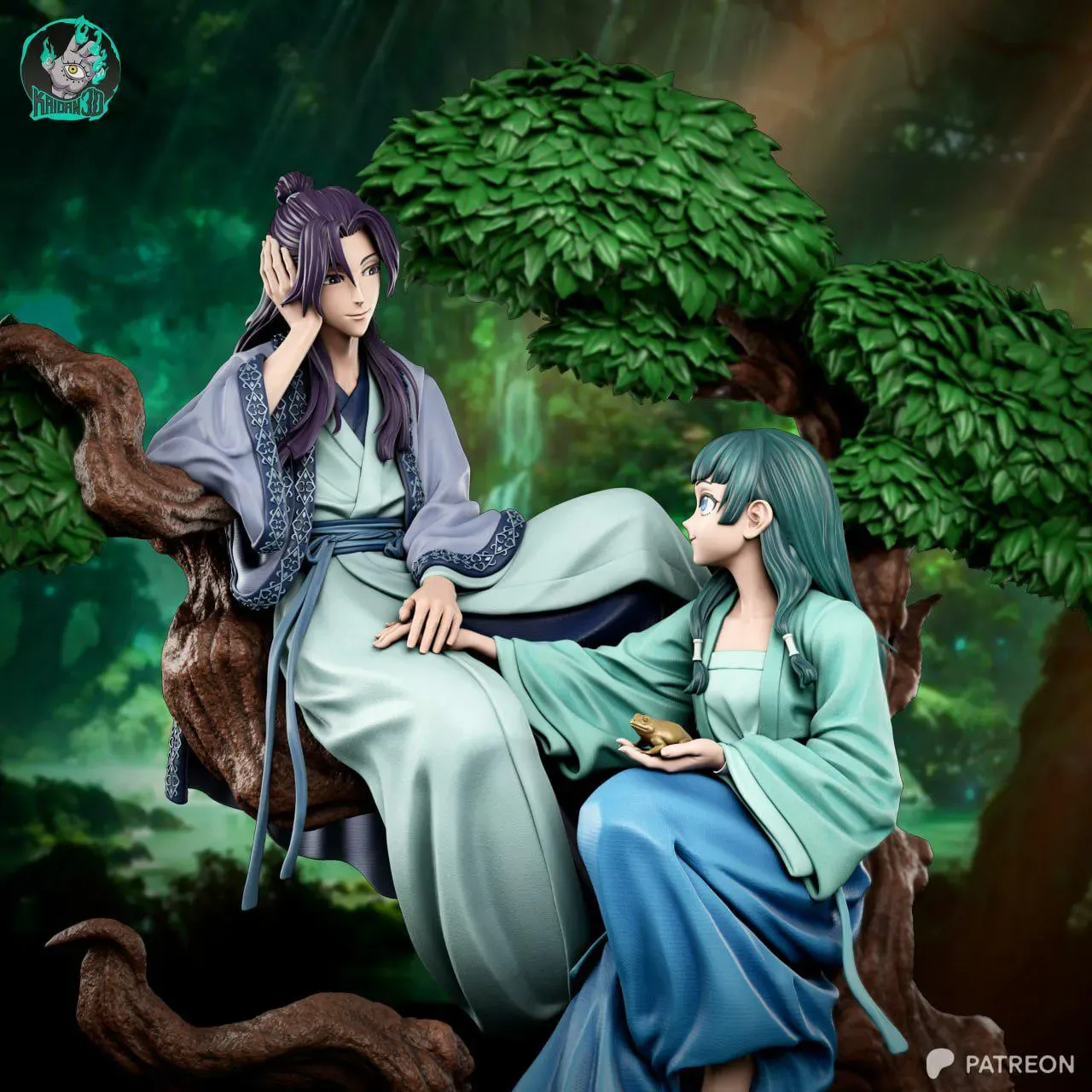 Apothecary Diaries Maomao & Jinshi Figure – 3D Printed Resin Diorama