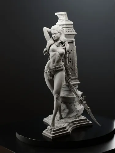 Aloy Horizon Zero Dawn | Maximum Detailed 16K 3D printed figure - alternate view