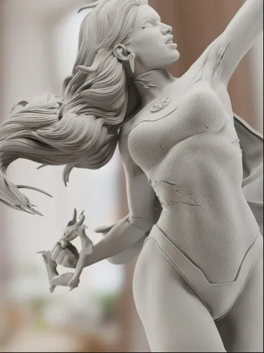 Atom Eve | Maximum Detailed 16k 3D printed figure - alternate view