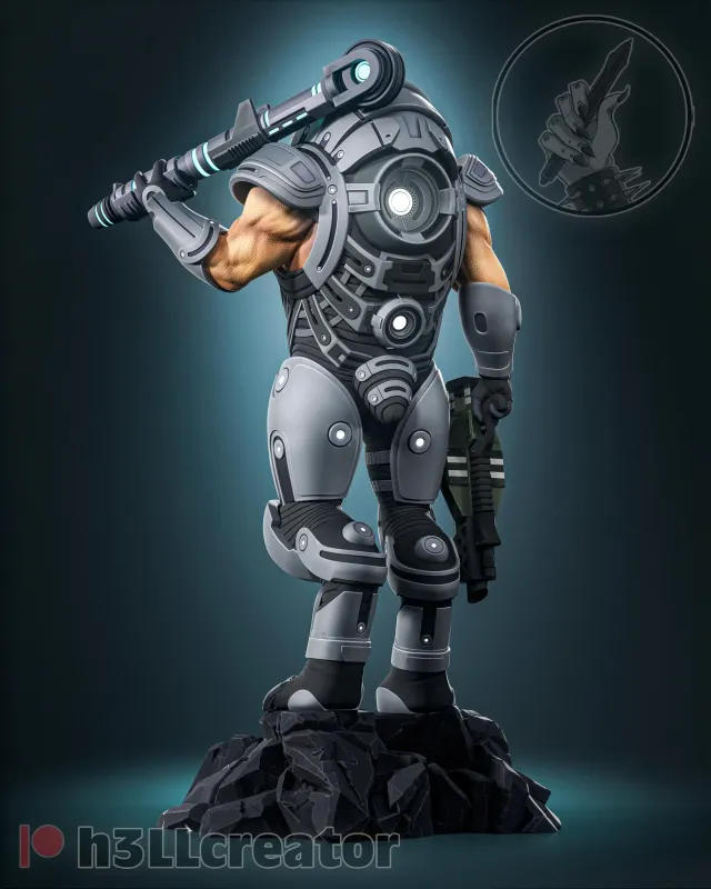 The Soldier – 16K Resin 3D Printed Statue Collectible Hand-Painted - alternate view