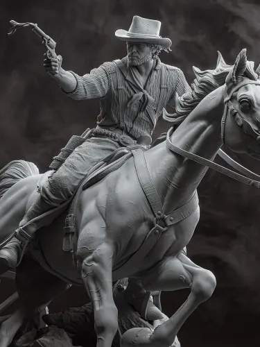 Arthur Morgan Red Dead Redemprion II | Maximum Detailed 16K 3D printed figure - alternate view