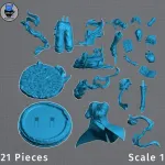 Red Haired Fire Wizard Figurine, Hand Painted Resin 3D Printed Collectible Statue product image 20