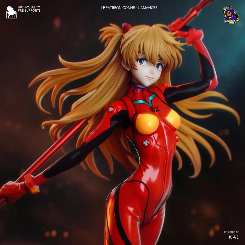 The Red Hero | Maximum Detailed Hand-Painted 3D printed figure - alternate view