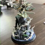Green Sci Fi Mecha Girl Figurine, Maximum Detailed Hand Painted Anime Game Inspired 3D Printed Collectible Statue product image 2