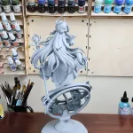 Fox Ear Mystic Lady Figurine, Maximum Detailed Hand Painted Anime Game Inspired 3D Printed Collectible Statue product image 9