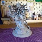 Green Sci Fi Mecha Girl Figurine, Maximum Detailed Hand Painted Anime Game Inspired 3D Printed Collectible Statue product image 5
