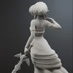 Golden Fantasy Princess Figurine, Fully Hand Painted 3D Printed Collectible Statue, Royal Elf Inspired Sculpture product image 11