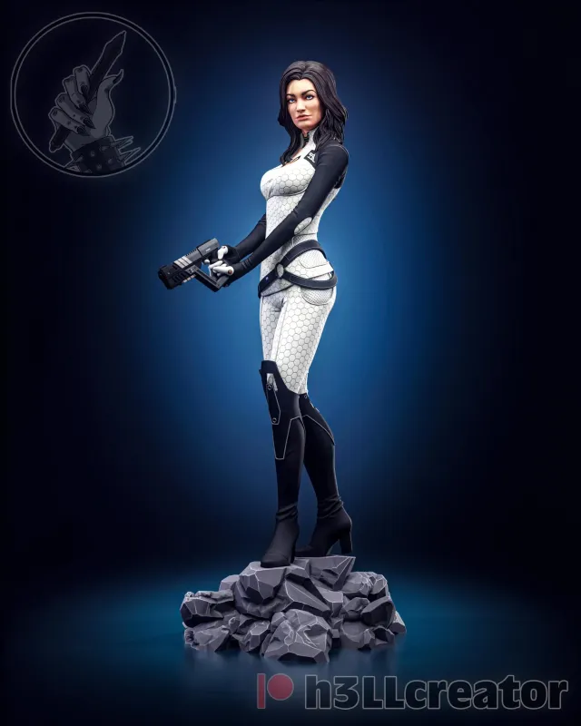 The Captain Pistol Lady – 16K Resin 3D Printed Statue Collectible Hand-Painted