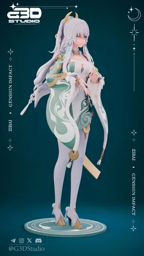 White Horse Adeptus Figurine, Fully Hand Painted 16K 3D Printed Collectible Statue, Celestial Geo Fantasy Sculpture - alternate view