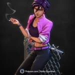 Invisible Antihero Woman Figurine, Maximum Detailed 16K 3D Printed Collectible Statue, Comic Game Inspired Figure product image 6