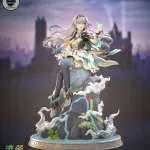 Green Sci Fi Mecha Girl Figurine, Maximum Detailed Hand Painted Anime Game Inspired 3D Printed Collectible Statue product image 10