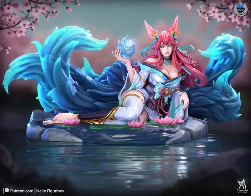 the Nine-Tailed Fox / Maximum Detailed Hand-Painted Figure - alternate view