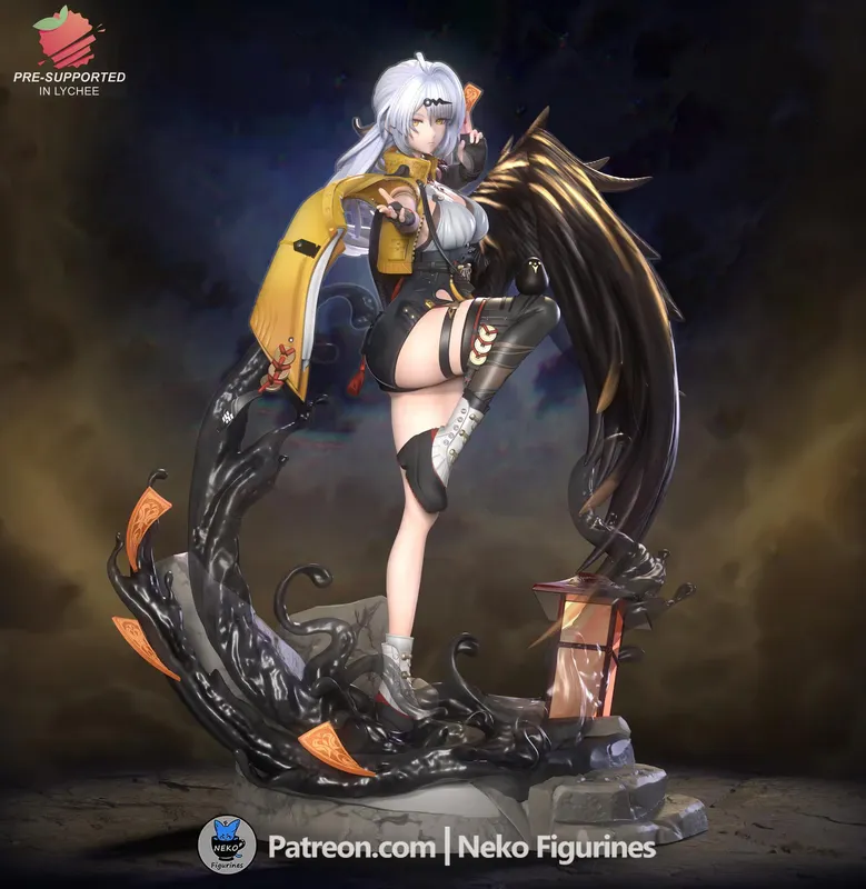 Celestial Martial Arts Master Figurine, Maximum Detailed 16K 3D Printed Collectible Statue, Anime Game Inspired Figure - alternate view