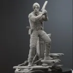 Leon Kennedy Resident Evil |Maximum Detailed 16K 3D printed figure product image 2