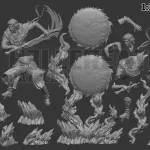 Dark Fantasy Expedition Warrior Figurine, Hand Painted Resin Collectible Statue RPG Inspired Sculpture product image 16
