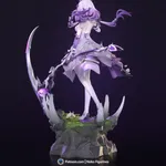 Purple Butterfly Dragon Lady Figurine, Maximum Detailed Hand Painted Anime Game Inspired 3D Printed Collectible Statue product image 10