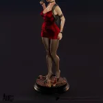 Red Dress Spy Woman Figurine, Maximum Detailed 16K 3D Printed Collectible Statue, Survival Horror Game Inspired Figure product image 3