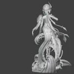 Celestial Oracle Strategist Figurine, Fully Hand Painted 3D Printed Collectible Statue, Fantasy Anime Seer Sculpture product image 8