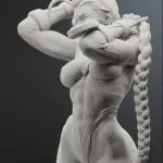 Blonde Special Forces Fighter Figurine, Fully Hand Painted 3D Printed Collectible Statue, Martial Arts Game Inspired Sculpture product image 12