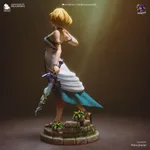 Golden Fantasy Princess Figurine, Fully Hand Painted 3D Printed Collectible Statue, Royal Elf Inspired Sculpture product image 4