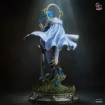 Blue Hero Swordsman Figurine, Highly Detailed Hand Painted 3D Printed Collectible Statue, Fantasy Anime Warrior Sculpture product image 3