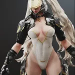Electric Speedster Battle Girl Figurine, Fully Hand Painted 3D Printed Collectible Statue, Sci Fi Action Sculpture product image 8