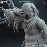 White Haired Android Girl Figurine, Fully Hand Painted 3D Printed Collectible Statue, Sci Fi Companion Sculpture product image 10