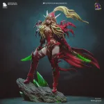Crimson Elf Assassin Figurine, Fully Hand Painted 3D Printed Fantasy Dagger Statue product image 14