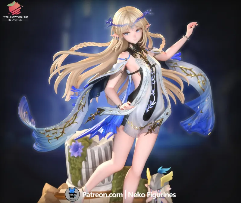 The Waves Lady/ Maximum Detailed Hand-Painted Figure - alternate view