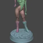 Blonde Special Forces Fighter Figurine, Fully Hand Painted 3D Printed Collectible Statue, Martial Arts Game Inspired Sculpture product image 9