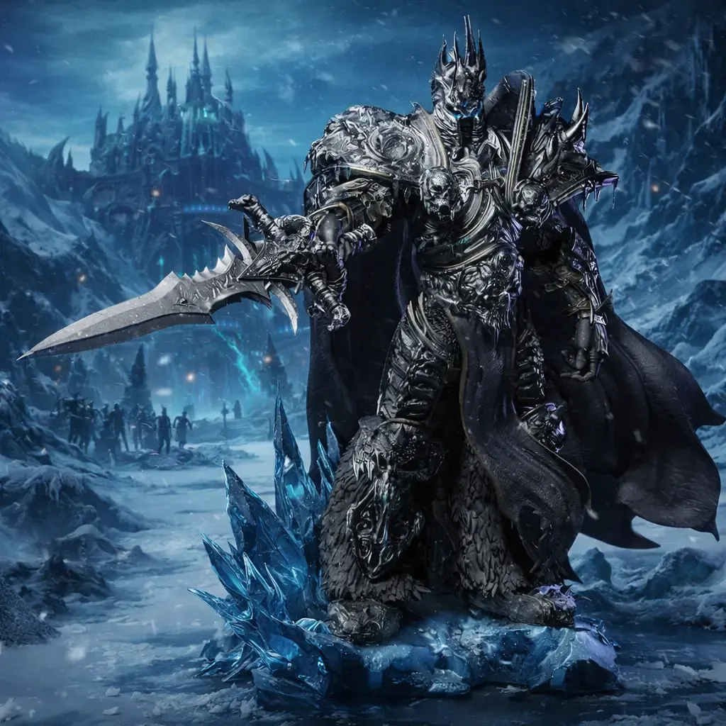 Arthas Lich King Figure –Maximum Detailed 16K 3D printed figure