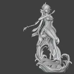 Celestial Oracle Strategist Figurine, Fully Hand Painted 3D Printed Collectible Statue, Fantasy Anime Seer Sculpture product image 6