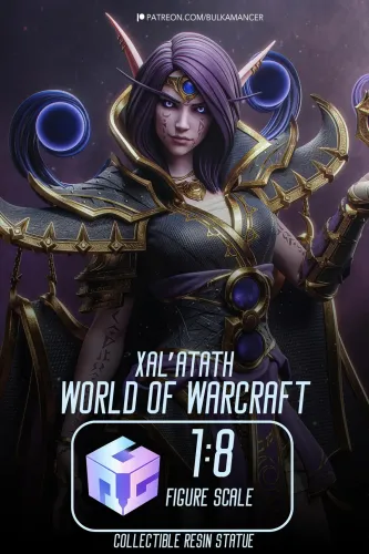 Xal' Atath World Of Warcraft| Maximum Detailed 16K 3D printed figure