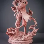Red Haired Fire Wizard Figurine, Hand Painted Resin 3D Printed Collectible Statue product image 18