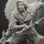Dark Fantasy Expedition Warrior Figurine, Hand Painted Resin Collectible Statue RPG Inspired Sculpture product image 14