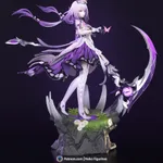 Purple Butterfly Dragon Lady Figurine, Maximum Detailed Hand Painted Anime Game Inspired 3D Printed Collectible Statue product image 7