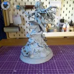Green Sci Fi Mecha Girl Figurine, Maximum Detailed Hand Painted Anime Game Inspired 3D Printed Collectible Statue product image 4