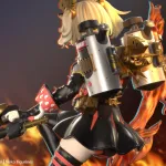 Flame Biker Girl Figurine, Maximum Detailed 16K 3D Printed Collectible Statue, Anime Game Inspired Fire Fighter Figure product image 3