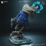 White Haired Android Girl Figurine, Fully Hand Painted 3D Printed Collectible Statue, Sci Fi Companion Sculpture product image 5