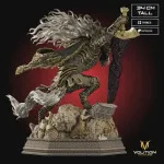 Dark Beast Knight Figurine, Fully Hand Painted 16K 3D Printed Collectible Statue, Black Blade Fantasy Warrior Figure product image 3