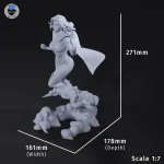 Blonde Superheroine Figurine, Maximum Detailed 16K 3D Printed Collectible Statue, Comic Style Hero Woman Figure product image 8