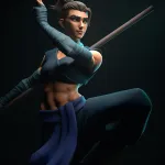 The Stick Fighter | Maximum Detailed Hand-Painted 3D printed figure product image 4