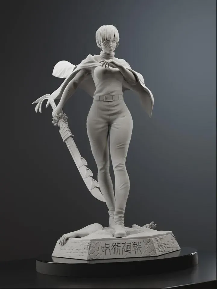 Maki Zenin figure- Jujutsu Kaisen figure | Maximum Detailed 16K 3D printed diorama statue - alternate view