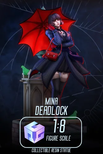 Mina Deadlock | Maximum Detailed 16K 3D printed figure