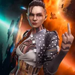The Lady with the Finger Figurine – 16K Resin 3D Printed Statue Collectible Hand-Painted product image